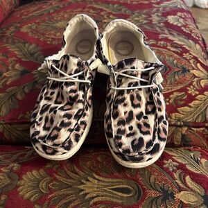 HEYDUDE Wendy Animal Print | Women's  Slip On Shoes | Comfortable Size 10